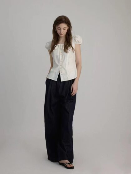 Cinched Waist Tie Short Sleeve T-shirt for Women