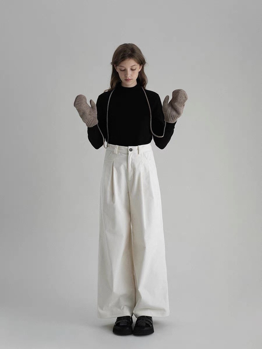 Vintage Corduroy Straight-Leg Casual Pants - 图片 4