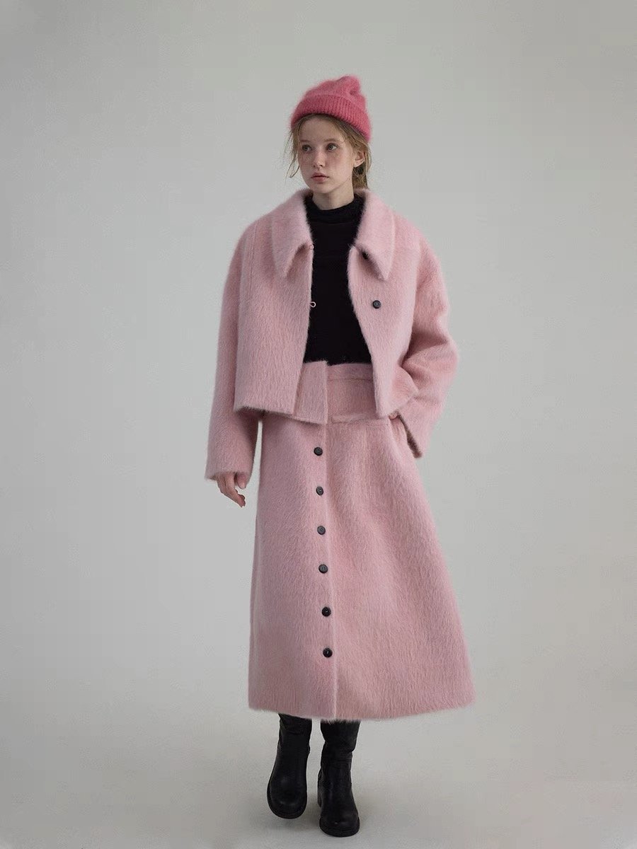 Christmas Limited Edition Angora Rabbit Fur Skirt - 图片 3