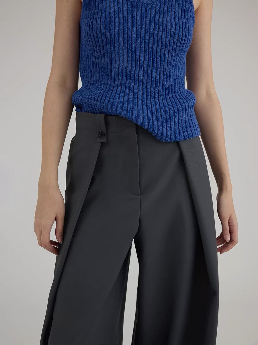 High-Waisted Floor-Length Versatile Casual Pants - 图片 3