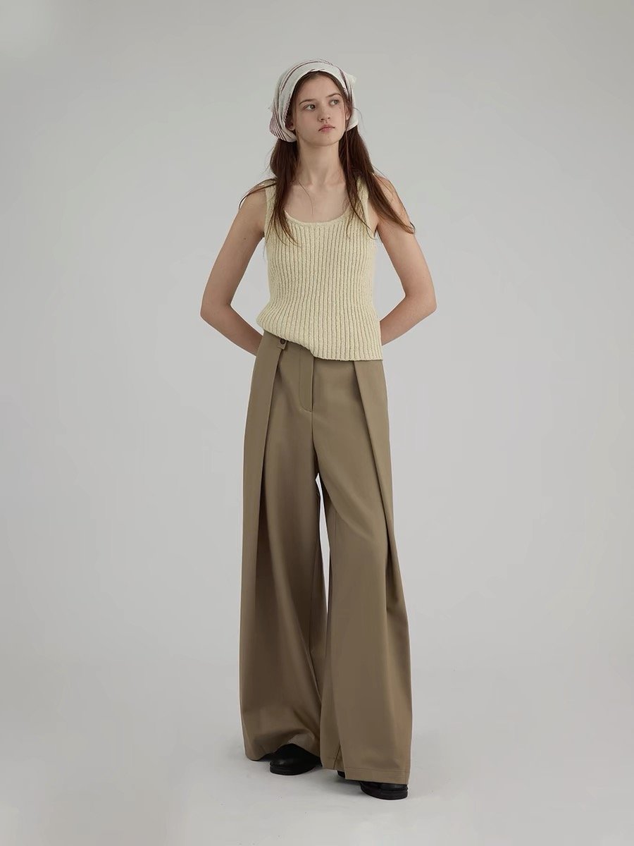 High-Waisted Floor-Length Versatile Casual Pants - 图片 2