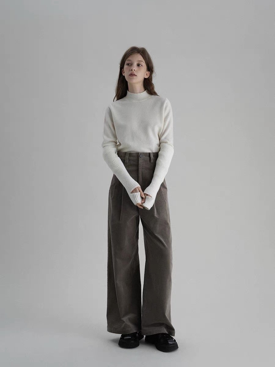 Vintage Corduroy Straight-Leg Casual Pants - 图片 3