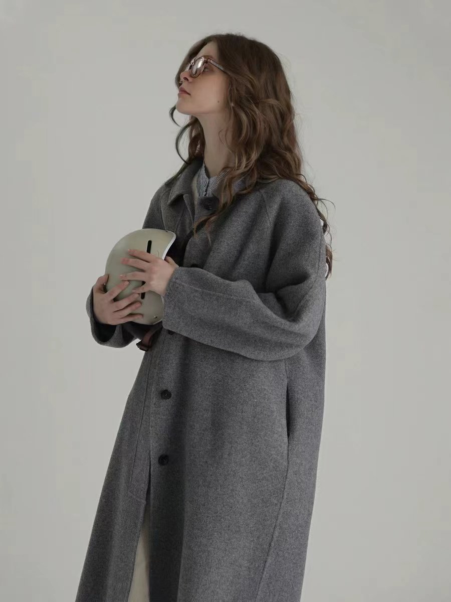 Vintage Coat with Hidden Buttons - 图片 3