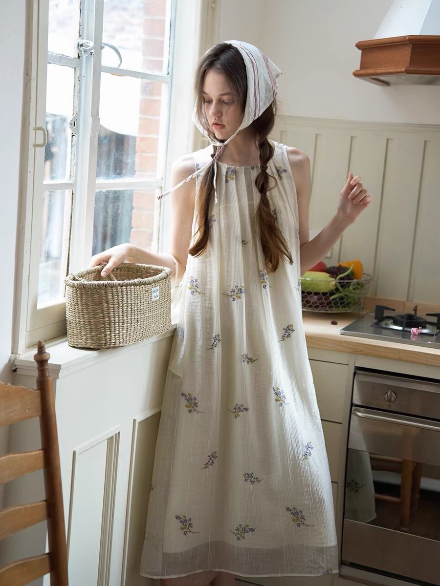 Flowy Sleeveless Tie-Waist Dress - 图片 4