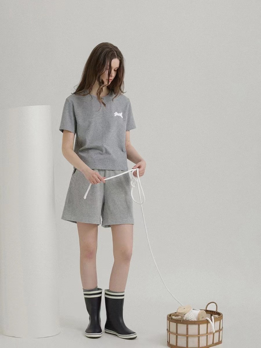 Embroidered Women's Summer Round Neck T-shirt - 图片 3