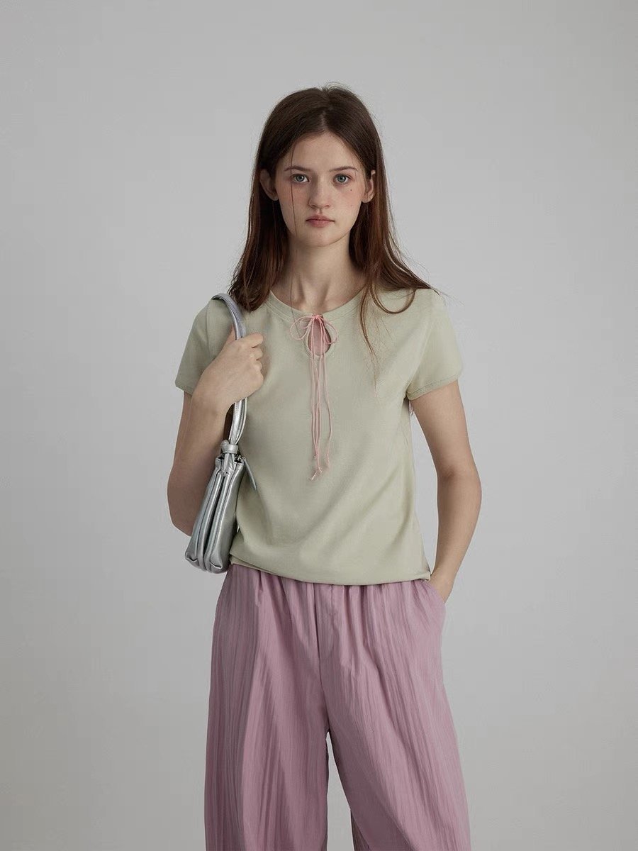 Designer Bow Tie T-Shirt - 图片 4