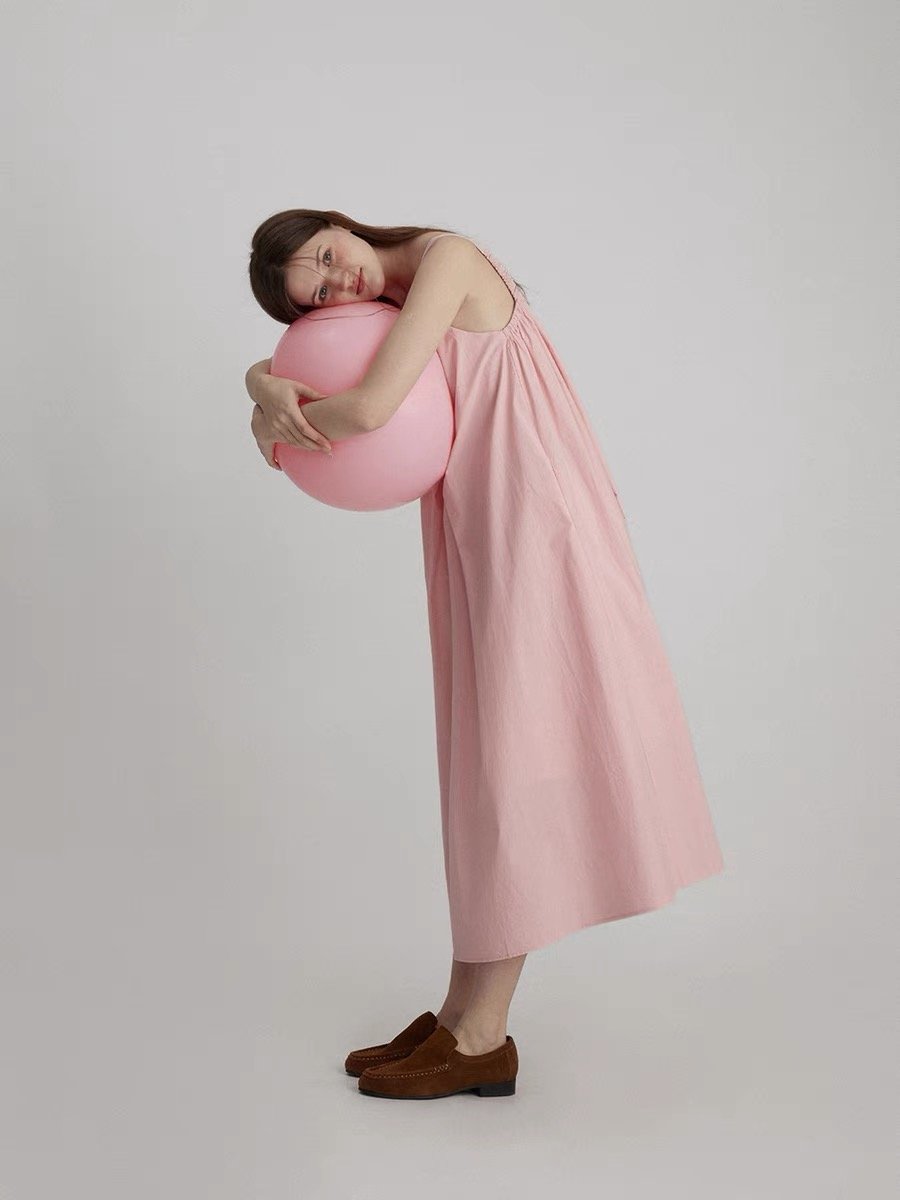 Long Strappy Tank Dress - 图片 3