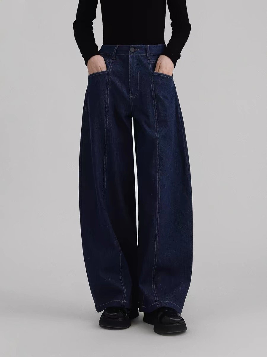 High-Waisted Relaxed Wide-Leg Jeans - 图片 2